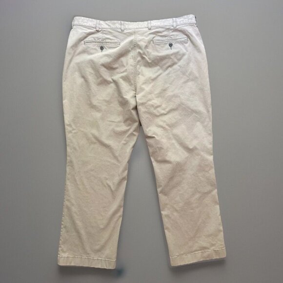 L.L. Bean Khaki Pants 42 x 28 Standard Fit Cotton Spandex - Picture 2 of 12
